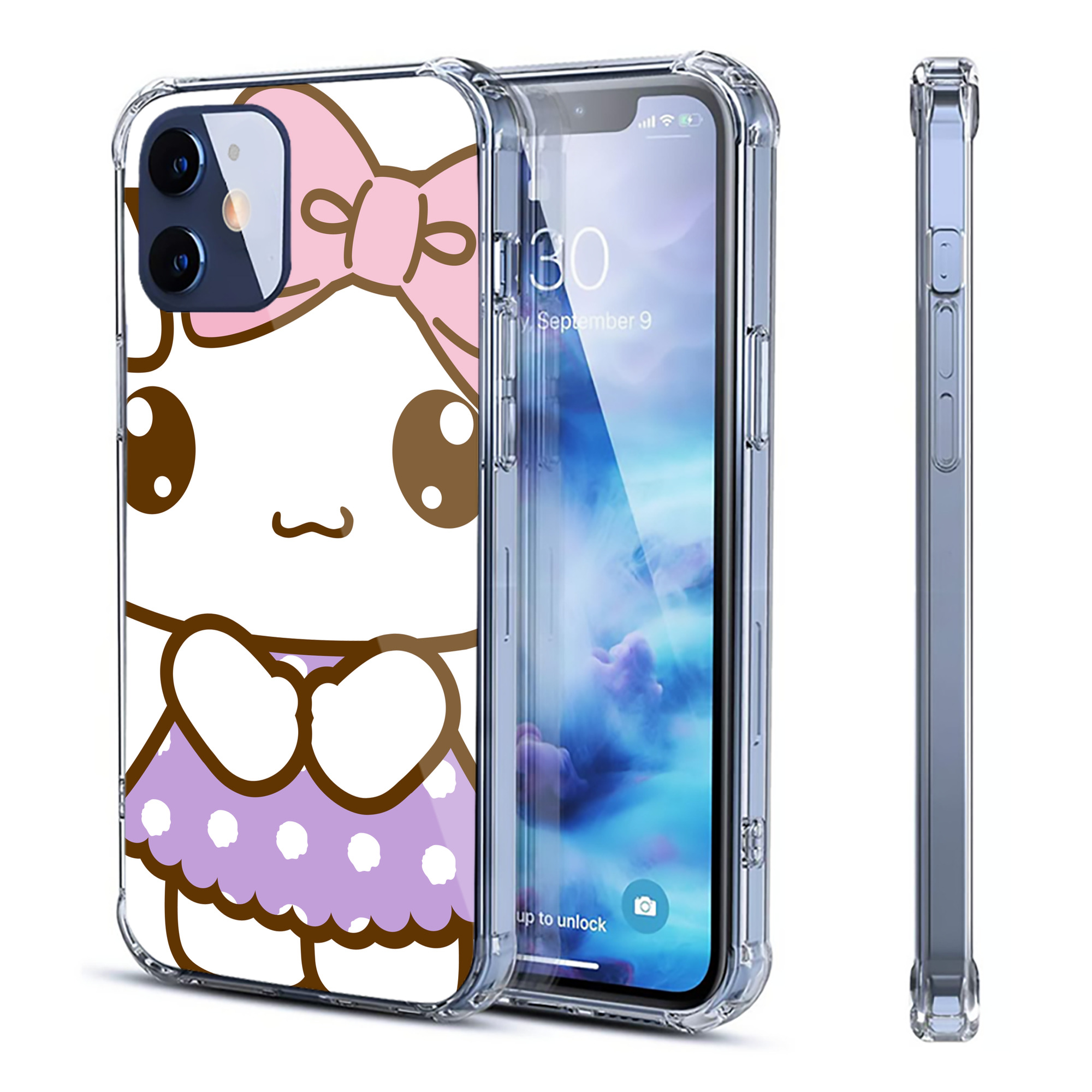 （画像用） Hello Kitty ハローキティ 【iPhone 12シリーズ対応】透明スマホケース（クリアソフトケース）